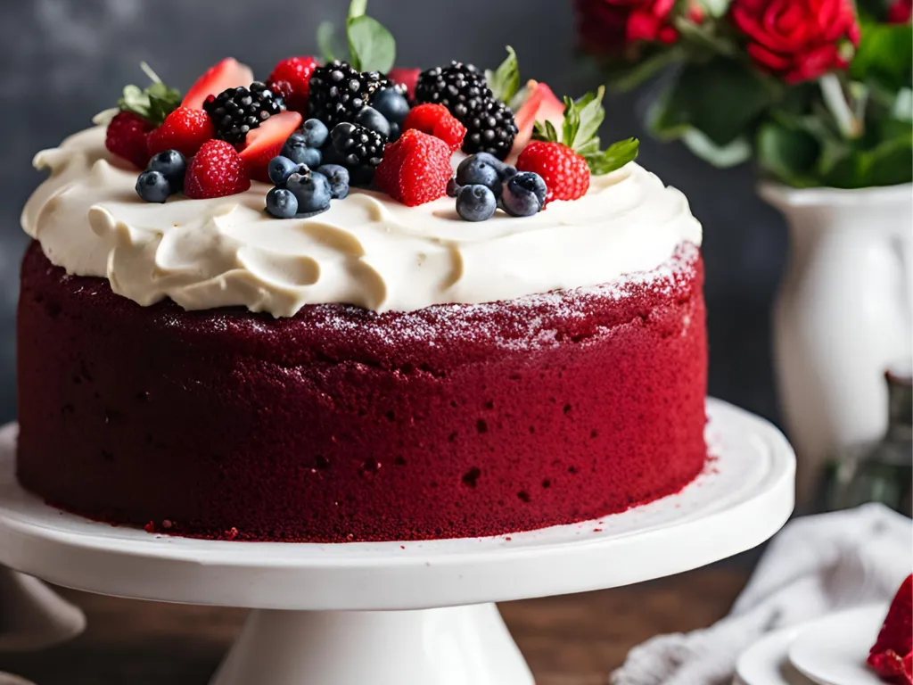 Bolo Red Velvet Vegano: Elegância e Sabor em Cada Fatia