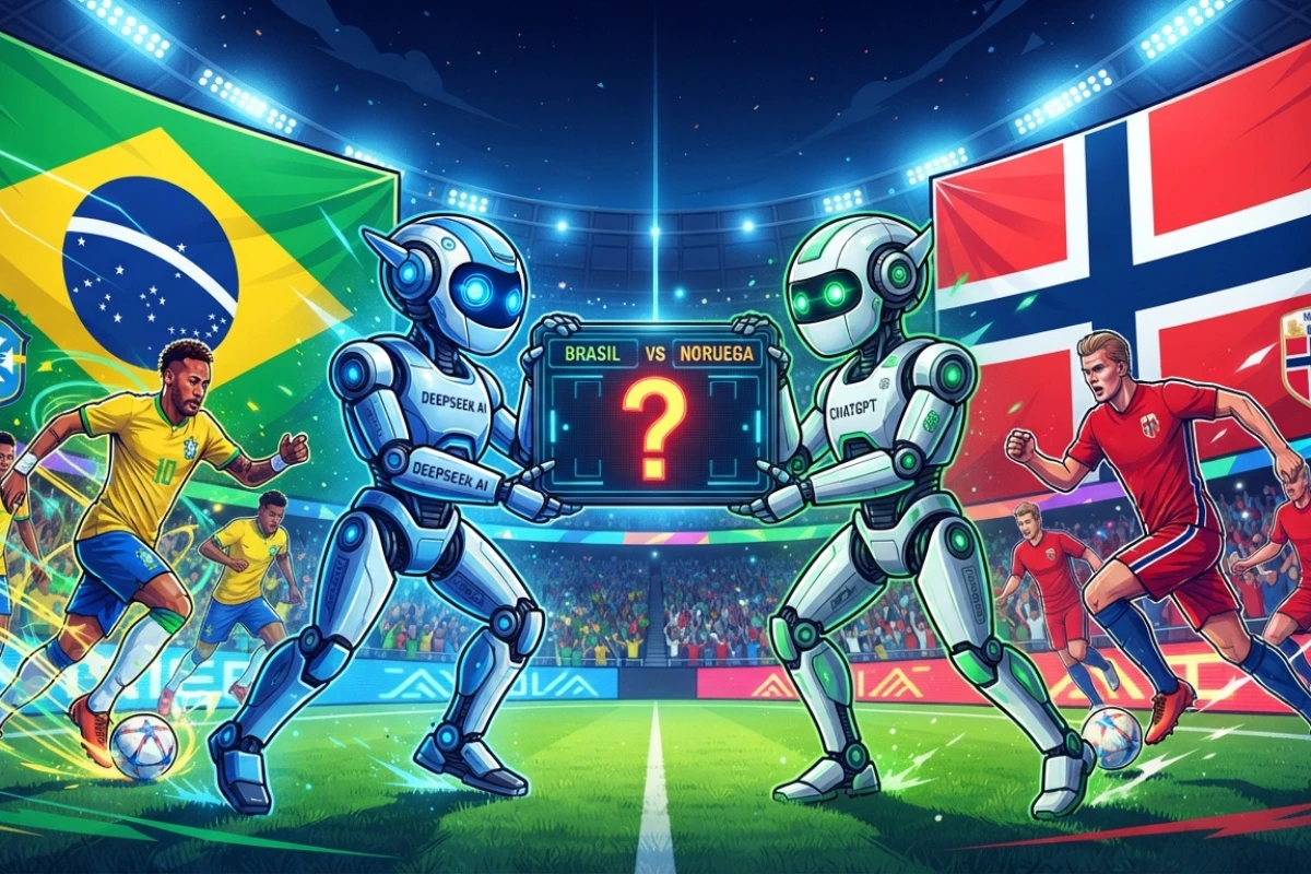 Brasil x Noruega: DeepSeek ou ChatGPT – Quem Vai Acertar o Resultado?