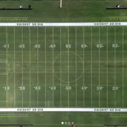 Foto revela transformação do gramado do Maracanã para jogo entre Ravens e Cowboys