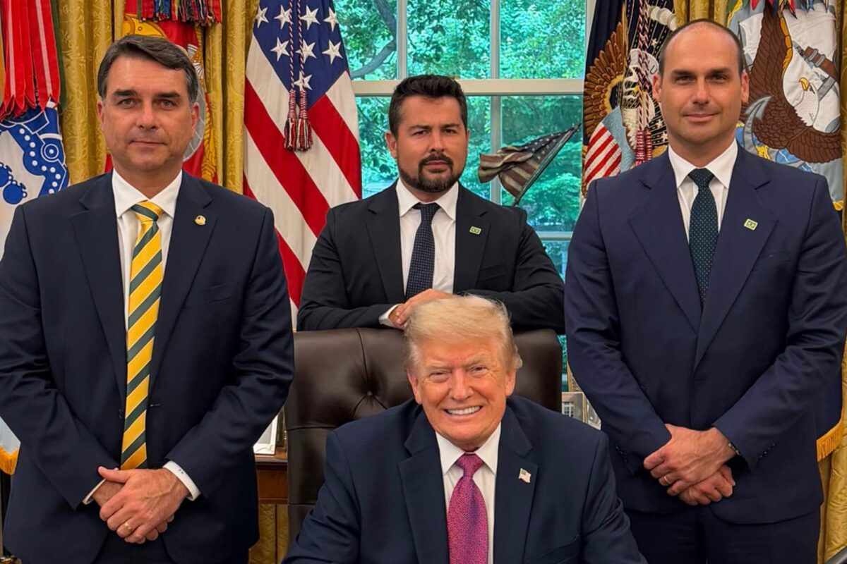 Influenciadores trumpistas promovem Flávio Bolsonaro e Polymarket em campanha paga sem identificar financiador